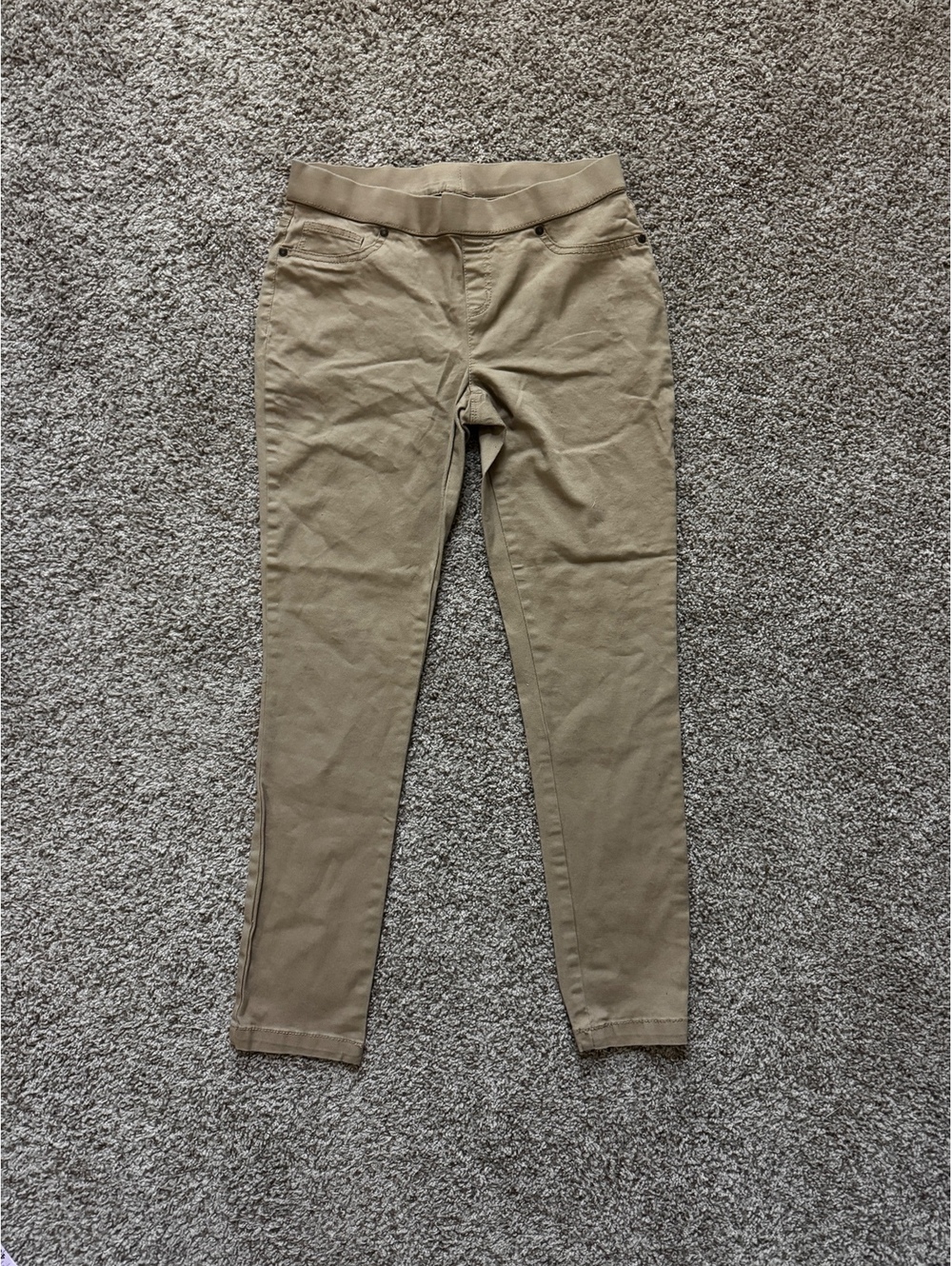 Y2K Faded Glory Women's Khaki Stretch Cotton Blend Pants | Size 10